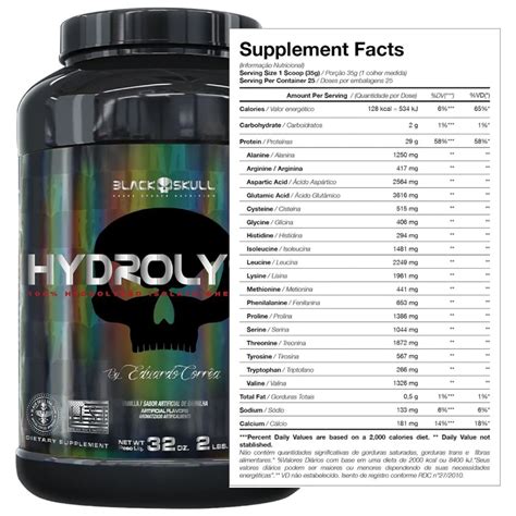 Hydrolysis Whey Protein Isolado Hidrolisado G Black Skull Bh