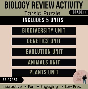 Sbi U Biology Review Activity Tarsia Puzzle Bundle Puzzles Included