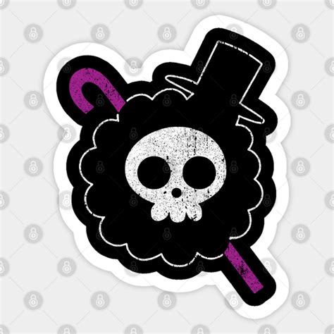 Brook Jolly Roger One Piece Sticker Teepublic