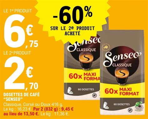 Promo Dosettes De Caf Senseo Chez E Leclerc