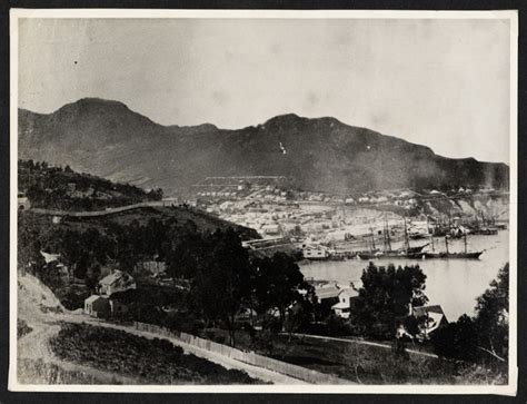 Approx Five Unidentified Sailing Ships In Lyttelton Port In The 1870s