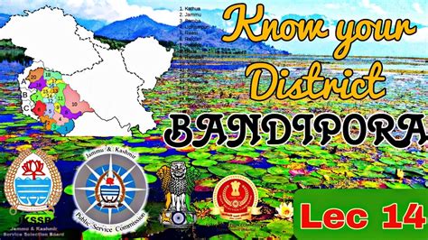 Know Your District BANDIPORA Lec 14 JKSSB VLW FAA JKPSI JKAS