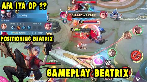 Cara Lawan Leslay Build Beatrix One Shott Gameplay Beatrix Youtube