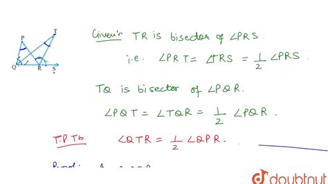 In Fig The Side Qr Of Pqr Is Produced To A Point S If The