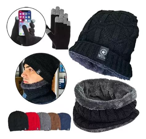 Kit Frio Touca Gorro Luva Touch Celular Cachecol Echarpe Mercadolivre