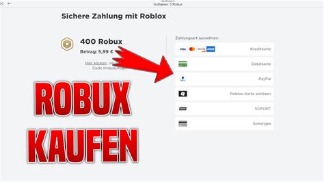 Roblox Robux Kaufen Tutorial Alle Zahlungsmethoden Sabo Youtube