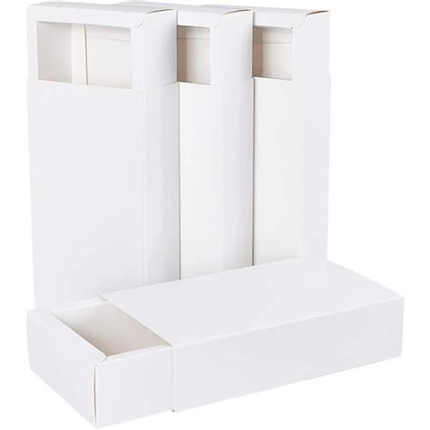 Lot De Bo Tes Tiroirs En Papier Kraft X X Cm Blanc Savon