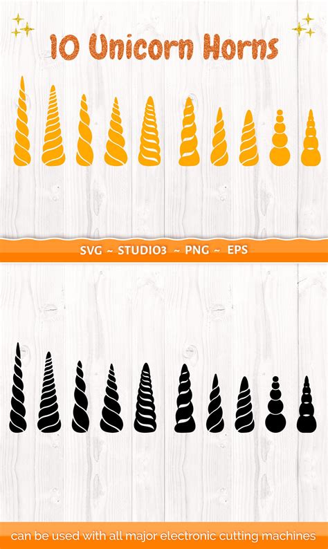 Unicorn Horn Svg Unicorn Horn Clipart Unicorn Bundle Svg Etsy