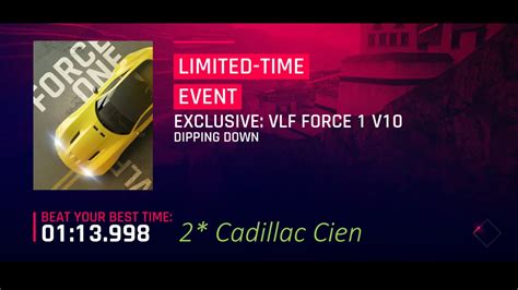 Asphalt 9 Exclusive VLF Force 1 V10 Beat 1 21 With Cadillac Cien