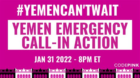 Yemen Emergency Online Action Codepink Women For Peace