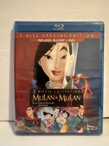 Mulan 2 Movie Collection 15th Anniversary Edition Blu Ray And Dvd 3 Disc