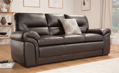 Furniture Village Brown Leather Sofa - trickyrichard