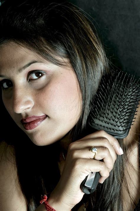 combing girl indian  stock  stockfreeimages