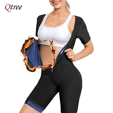 Cintura Tummy Shaper Qtree 3 En 1 Traje De Sauna De Cuerpo Completo