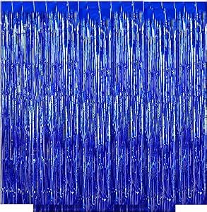 Amazon 5 Pack Blue Fringe Backdrop 3 2ft X 8 2ft Foil Curtain