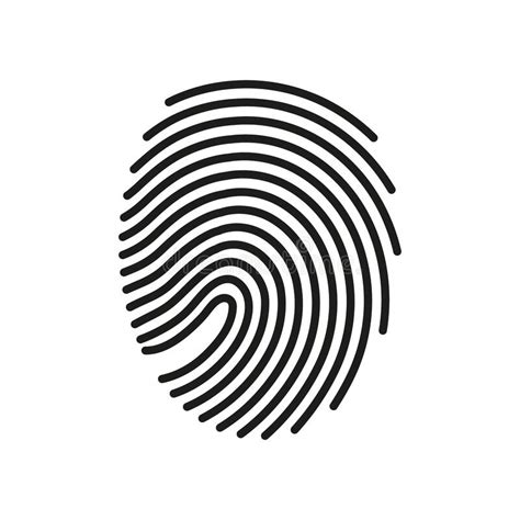 Fingerprint Icon Vector Set Dactylogram Illustration Sign Collection