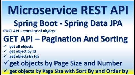 Microservice Rest Api Spring Boot Spring Data Jpa Get Api