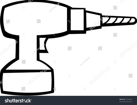 Cordless Hand Drill Stock Vector Illustration 17528953 Shutterstock