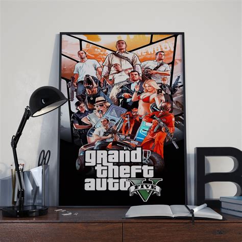 Grand Theft Auto 5 Poster GTA 5 Poster Video Game Poster - Etsy