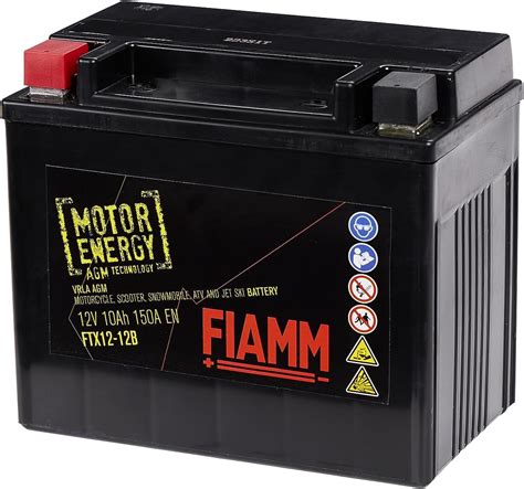 Fiamm Batteria Per Moto E Scooter FTX12 12B 10AH 150A Batteria Motor