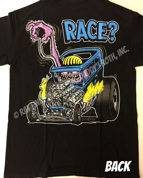 Official Rat Fink Race T Shirt Ed Big Daddy Roth Mens Black Tee Size S