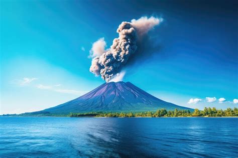 Premium AI Image | Eruption of Volcanic Krakatoa