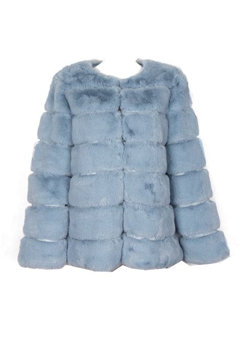 CLOTHING Soft Faux Fur Panel Coat CICI Accessory