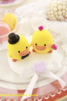 Lovely Wedding Cake Topper Handmade Love Ducks Cake Por Kikuike Easy