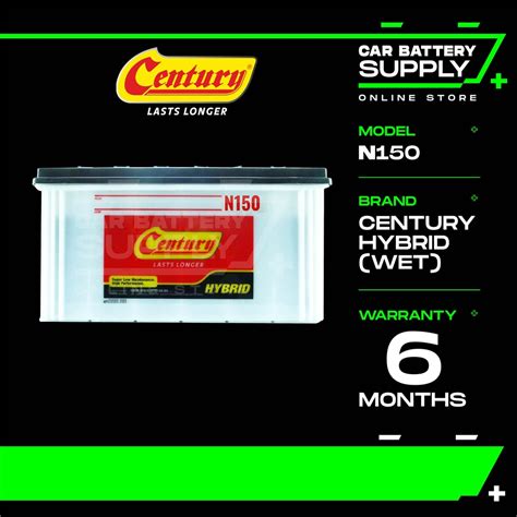 N150 CENTURY HYBRID WET Car Battery Bateri Kereta Lorry Battery