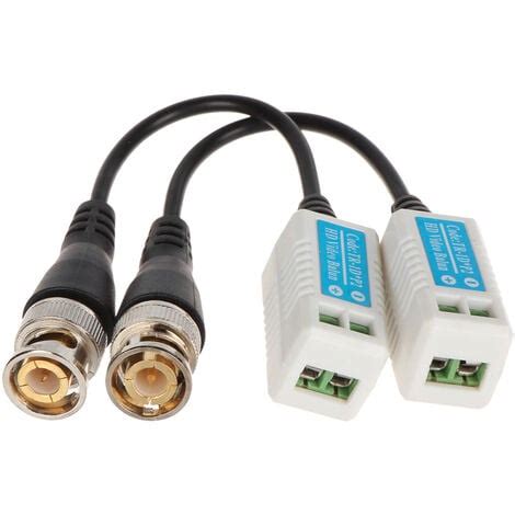 4 BALUN VIDÉO BNC ÉMETTEURS 5MPX AHD CVI TVI CVBS CAMÉRA DE