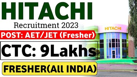 Hitachi Recruitment Fresher Ctc Lakhs Off Campus Job