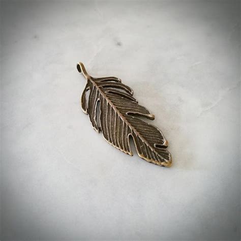 Bronze Feather Pendant Sweet House Studios Gold Coast