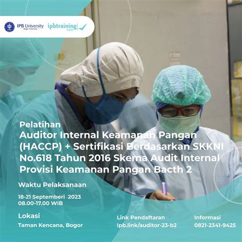 IPB Training Auditor Internal Keamanan Pangan HACCP Sertifikasi