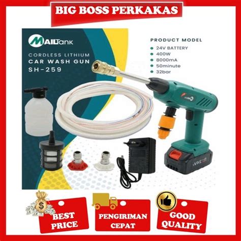 Jual Mailtank Cordless Jet Cleaner Mesin Cuci Motor Mobil Ac Baterai Di