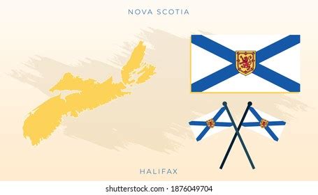 Vector Flag Nova Scotia Map Nova Stock Vector (Royalty Free) 1876049704 ...