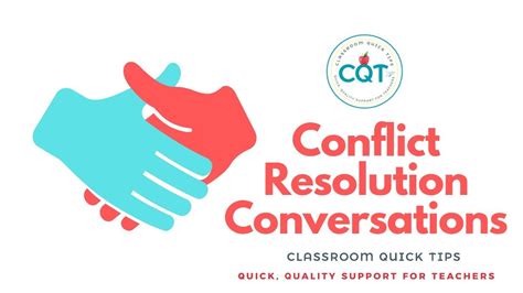 Conflict Resolution Conversations Classroom Quick Tips Youtube