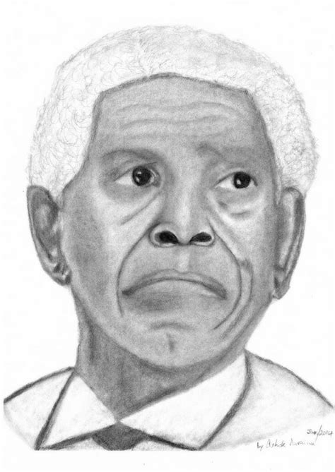 Nelson Mandela Pencil Drawing