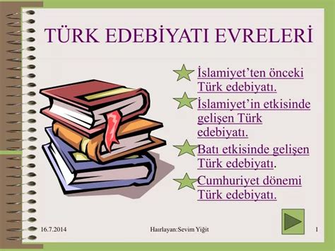 PPT TÜRK EDEBİYATI EVRELERİ PowerPoint Presentation free download