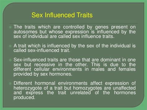 Sex Linked Inheritance Sex Influence Inheritance And Sex Limited Cha…