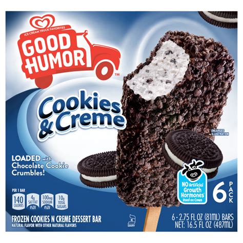 Save On Good Humor Cookies And Creme Frozen Dessert Bars 6 Ct Order