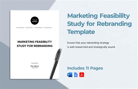 Marketing Feasibility Study For Rebranding Template In Pdf Word