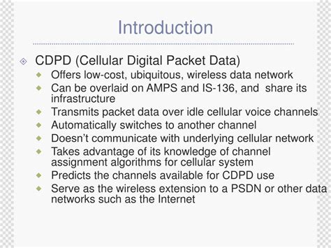 PPT Chap 8 Cellular Digital Packet Data CDPD PowerPoint