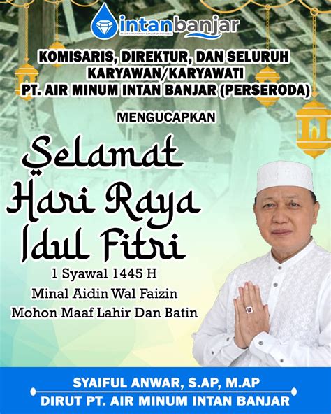 Syaiful Anwar Pt Air Minum Intan Banjar Perseroda Selamat Hari Raya