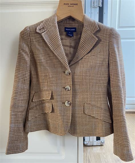 Ralph Lauren Herringbone Tweed Jacket Blazer Girls S… Gem