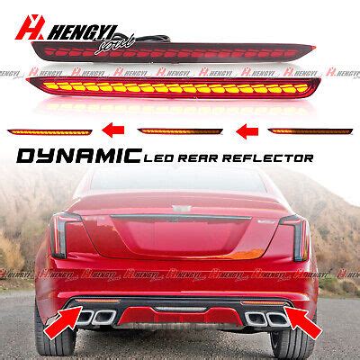 Dynamic LED Rear Bumper Fog Light W Turn Signal For Cadillac CT5 2019