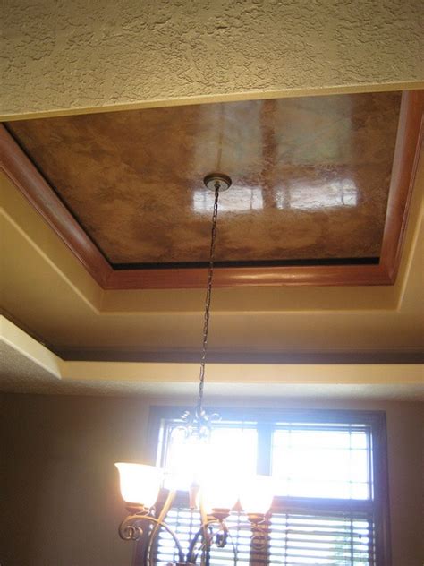 Tray Ceiling Dining Room Italian Venetian Plaster Bella Faux