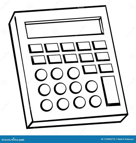 Calculator Calculate Computer Math Numbers Stock Illustration