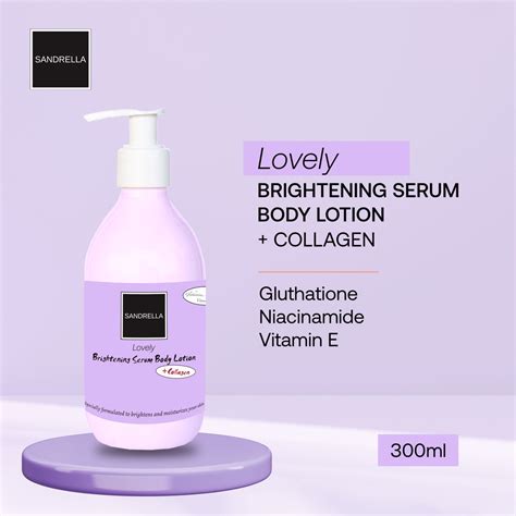 Sandrella Brightening Serum Body Lotion Collagen Lotion Badan Body