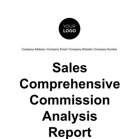 Sales Comprehensive Commission Analysis Report Template Edit Online And Download Example