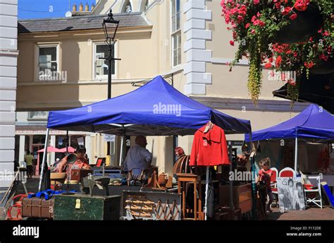 The Sunday Market In The Old Town Square In The Seaside Town Of